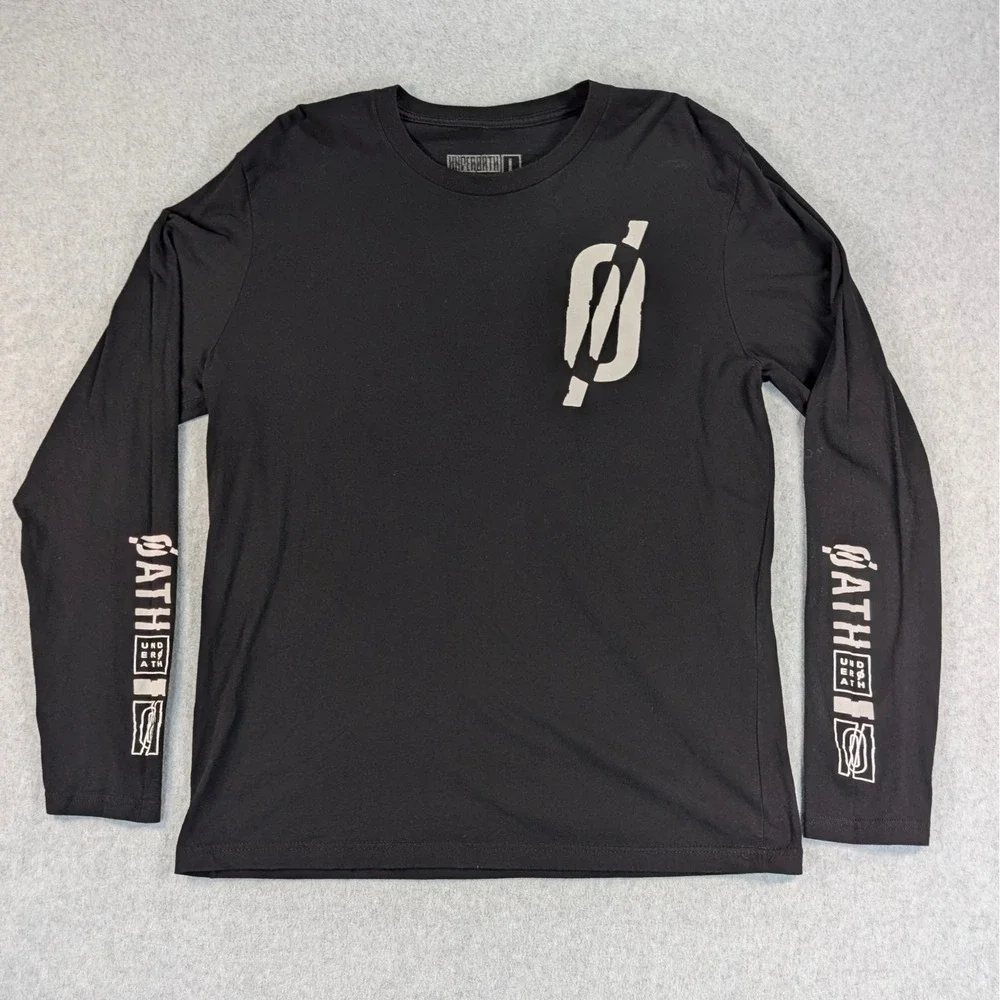 Underoath Band Tee Mens Large Black Long Sleeve 21x28 Cotton T-Shirt Metalcore